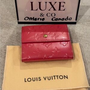 Louis Vuitton Cherry Red Verni Embossed Wallet